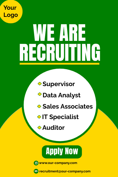 We are Recruiting--Job Hiring Template for Ad | PosterMyWall