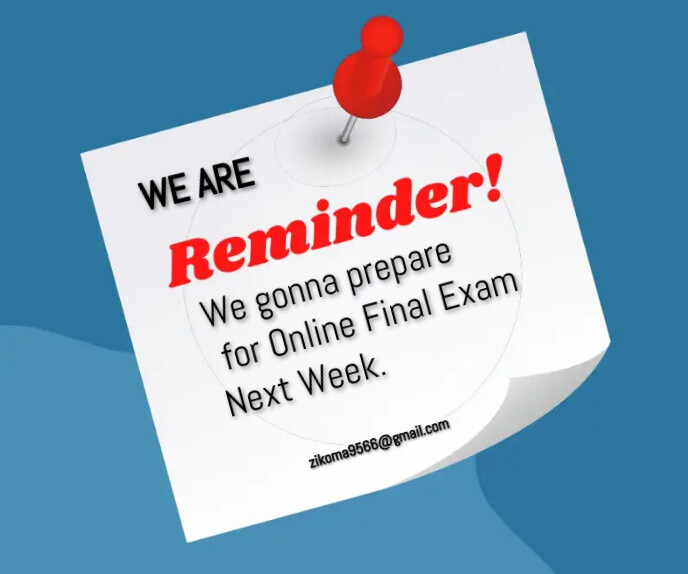 Module Reminder Poster We are reminder Template | PosterMyWall