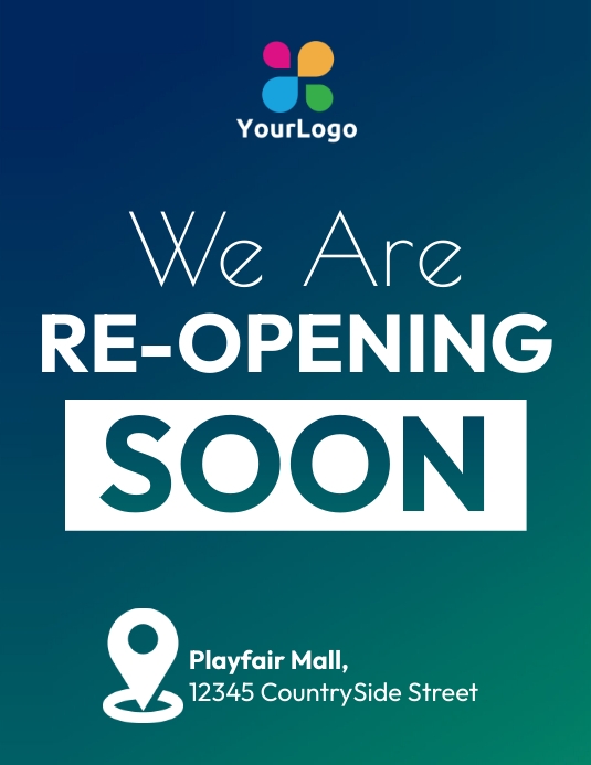 we are reopening re-opening re opening Template | PosterMyWall