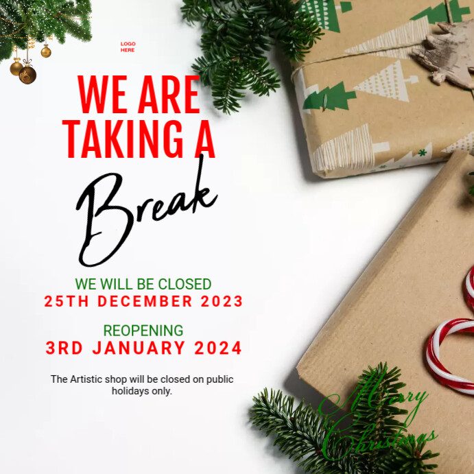 we are taking a break flyer template | PosterMyWall