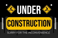We are under construction Label template