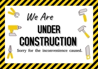 We are under construction Postcard template