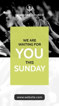 We are waiting for you this sunday instagram Instagram-Story template