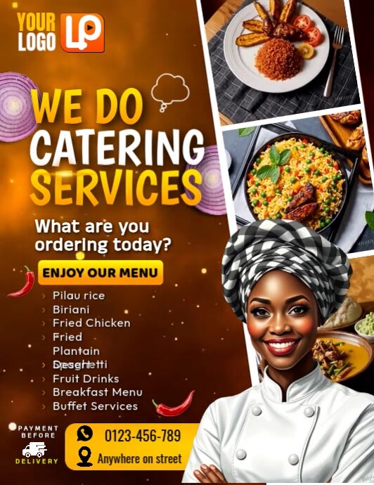 Copy of We do Catering Service Ads | PosterMyWall