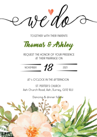 7 860 Wedding Reception Invite Template Customizable Design Templates Postermywall