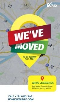 We Have Moved Ad Template for Business or Office Relocation Announcements História do Instagram