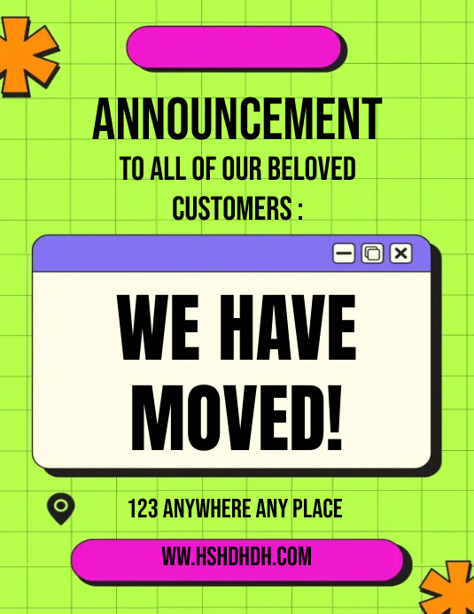 We Have Moved Template PosterMyWall