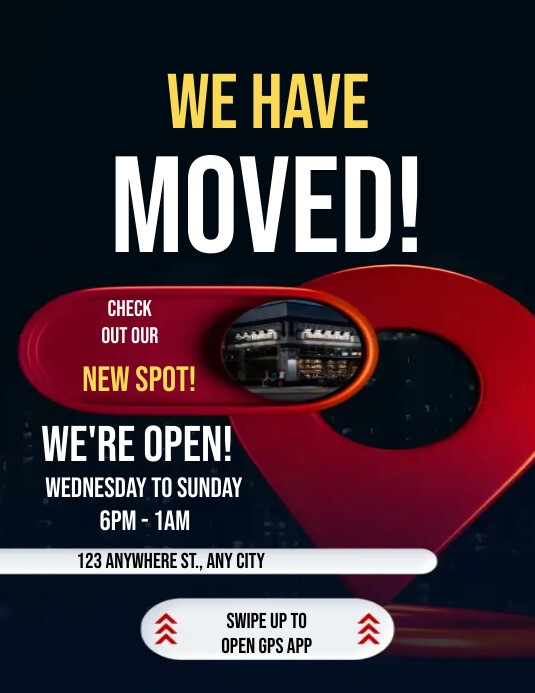 We Have Moved Flyer (US Letter) template