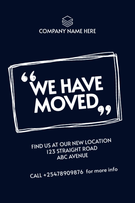 we have moved Poster template