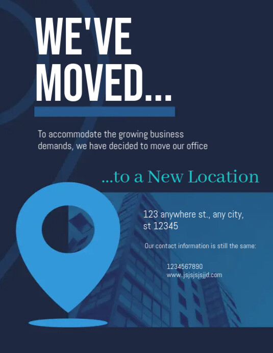 We Have Moved Template | PosterMyWall