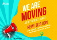 We Have Moved Postcard template