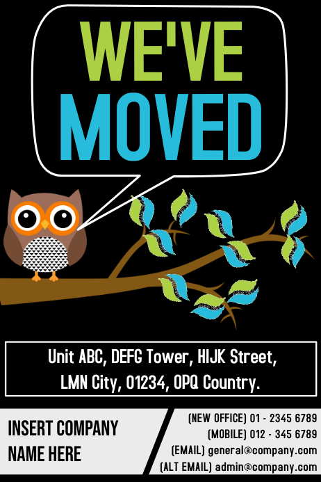 we have moved poster template postermywall