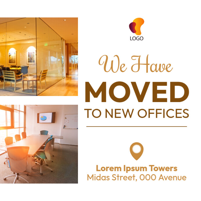 We have moved to new offices Publicación de Instagram template