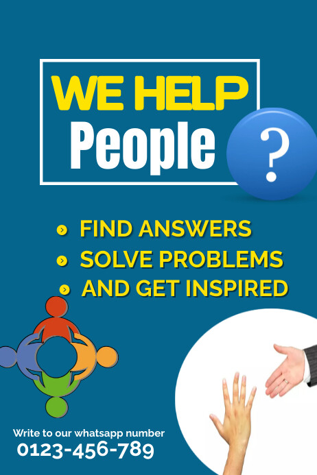 We help people poster template | PosterMyWall
