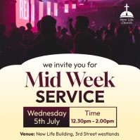 Mid Week Post mid week service Template | PosterMyWall
