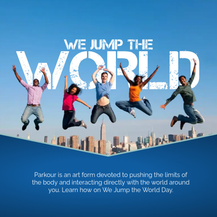 We Rjump We Run Copy of We Jump The World Day Instagram Post | PosterMyWall