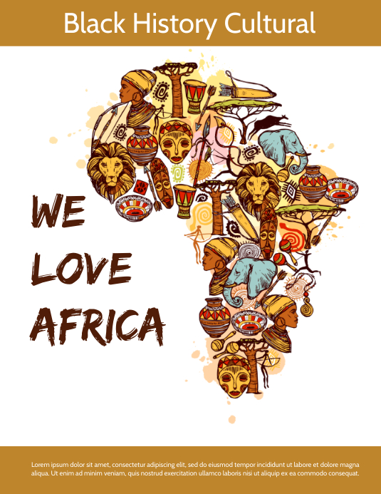 We Love Africa Flyer Template | PosterMyWall