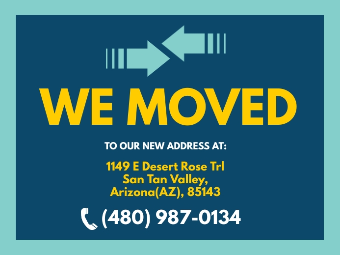 Sign Moved Store We moved to new address store yard sign Template | PosterMyWall