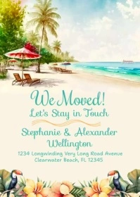 We Moved Tropical A6 template