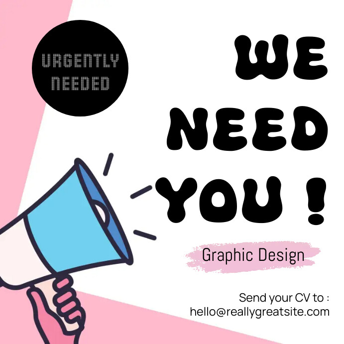 We need you ! Template | PosterMyWall