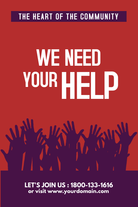 We Need Your Help Flyers