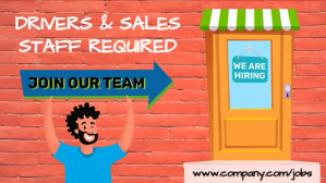 Red Job Recruitment Digitalt display Template