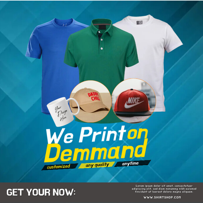 We Print On Demand Template | PosterMyWall