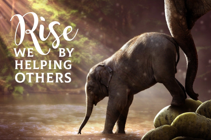 We Rise Partner Poster We Rise By Helping Others Poster Template | PosterMyWall