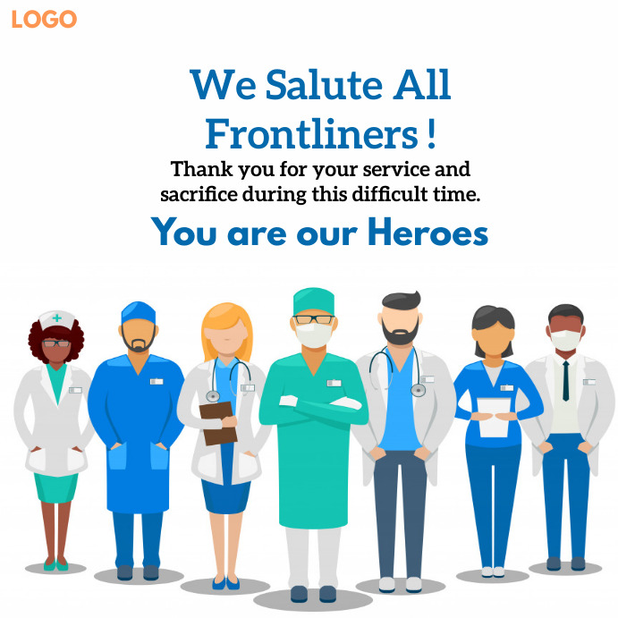 We Salute All Frontliners! Template | PosterMyWall