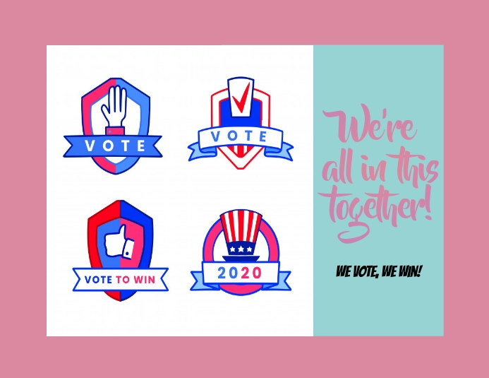 WE VOTE, WE WIN! Folder (US Letter) template