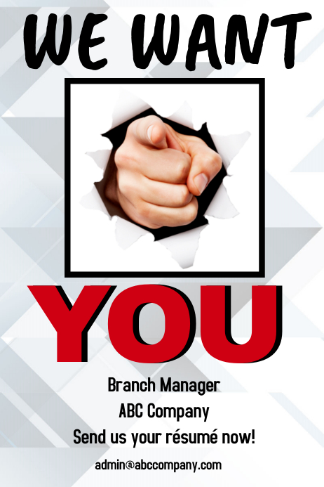 We Want You Template Postermywall