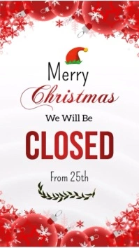 We will be closed christmas Instagram na Kuwento template