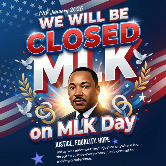 Copy of We will be closed on MLK Day | PosterMyWall
