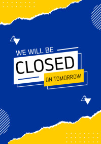 We will be closed on Monday A4 template