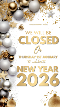 We will be closed on New Year 2025 Instagram Story. template