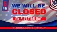 We Will Closed On Election Day Pantalla Digital (16:9) template