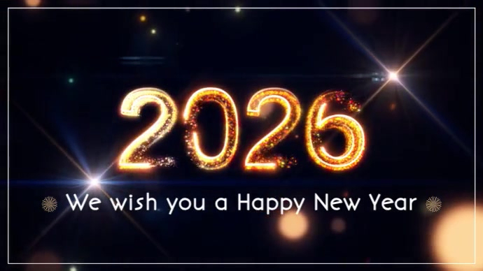 We wish you a happy new year firework ad 2024 Template | PosterMyWall