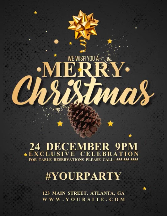 Plantilla de WE WISH YOU A MERRY CHRISTMAS FLYER v.2 | PosterMyWall