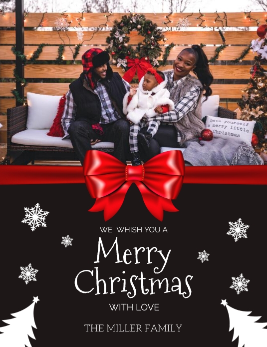 We wish you a merry christmas with love Volantino (US Letter) template