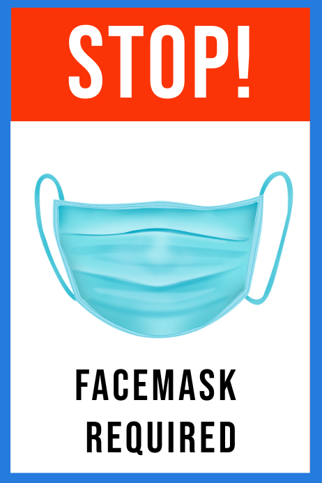 WEAR A FACE MASK TO ENTER PROPERTY FLYER Cartaz template