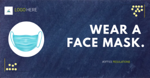 WEAR A FACE MASK TO ENTER PROPERTY FLYER Изображение, которым поделились на Facebook template