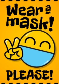WEAR A MASK POSTER A4 template