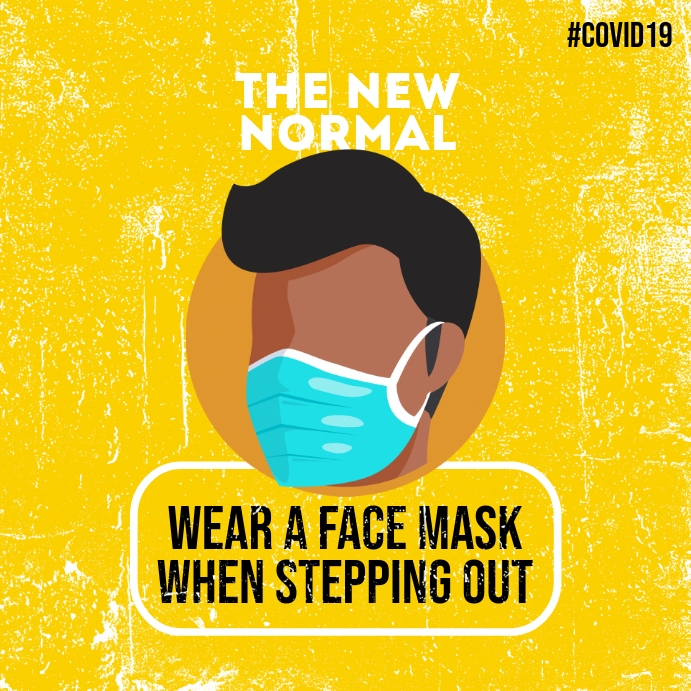 Using Mask Poster Wear Face Mask Template | PosterMyWall