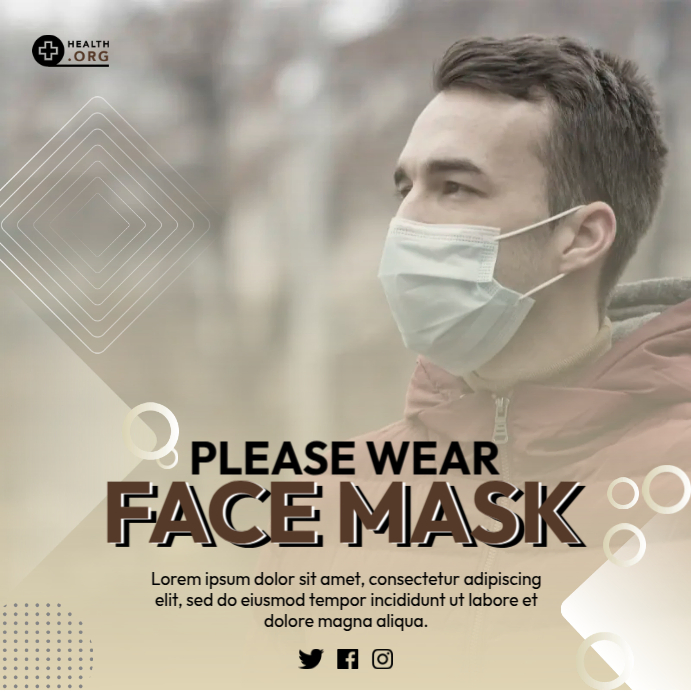 Wear Face Mask Instagram Post template