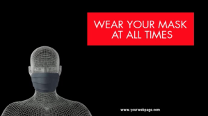 Black Wear Mask Digitalt display Template