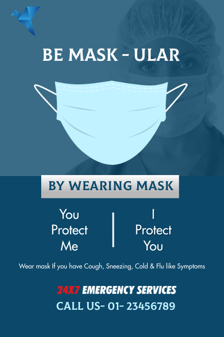 Using Mask Poster Wear Mask Template | PosterMyWall