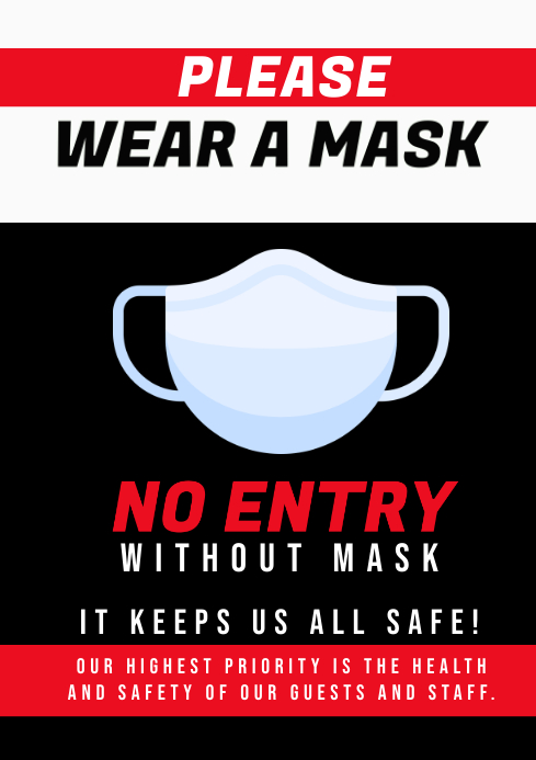 wear mask template postermywall