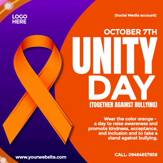 Copy of wear orange to raise awareness | PosterMyWall