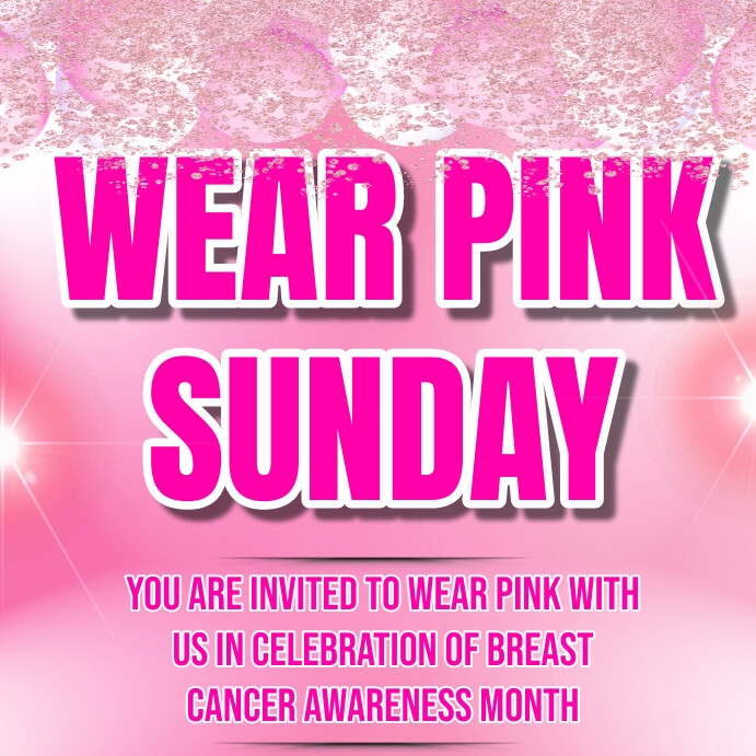 Copy of Wear Pink Sunday breast cancer awareness | PosterMyWall