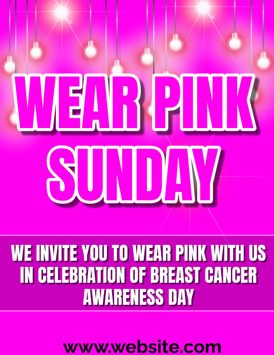 Copy of Wear Pink Sunday breast cancer awareness | PosterMyWall
